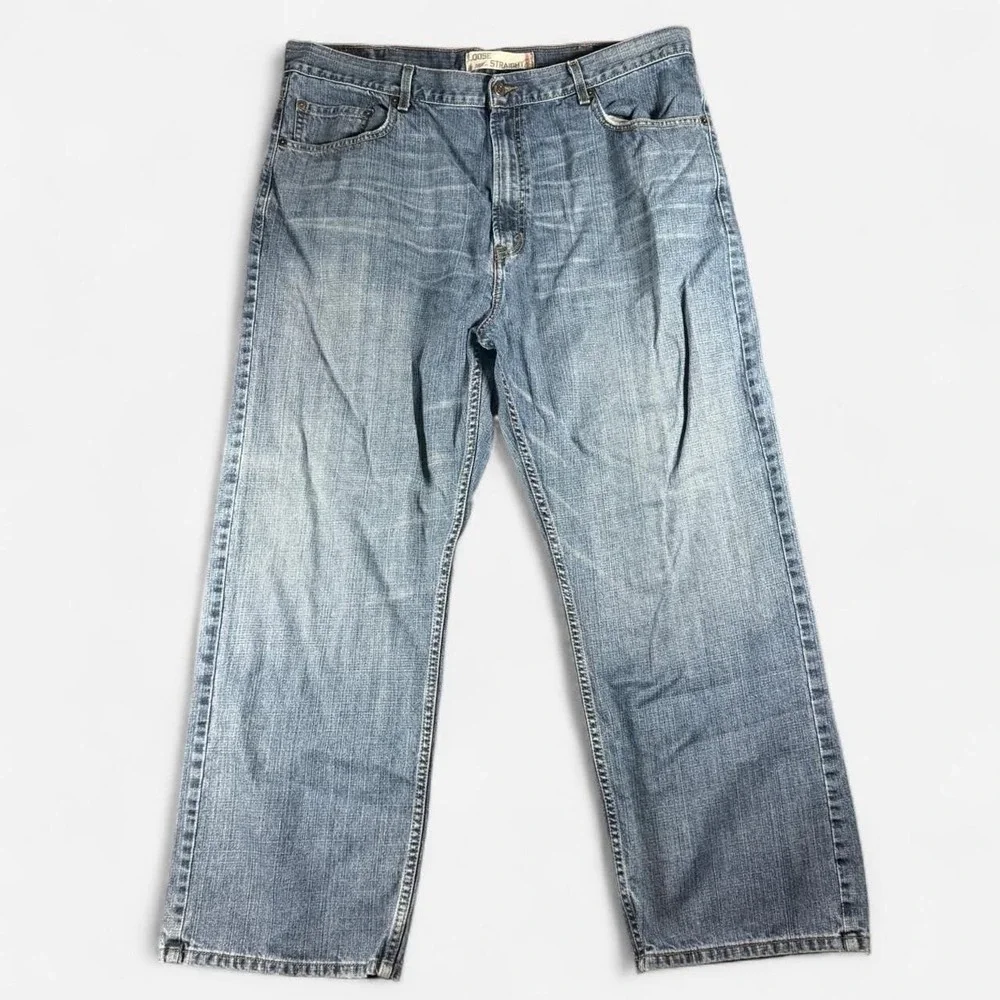 Vintage Y2K Levi 569 Loose Straight Distressed Skater Grunge Jeans 40x30